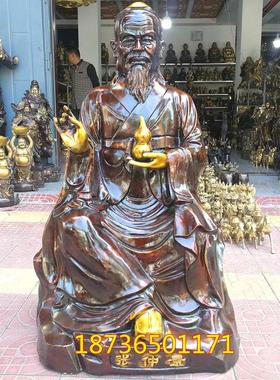大号纯铜医圣张仲景铜像神医张仲景坐像人物桌面摆件定做