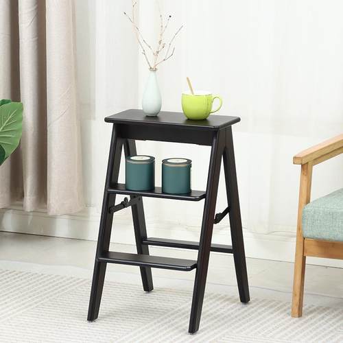 多功能梯凳家用三层折叠登高取物凳台阶式梯子置物架吧台爬高脚凳