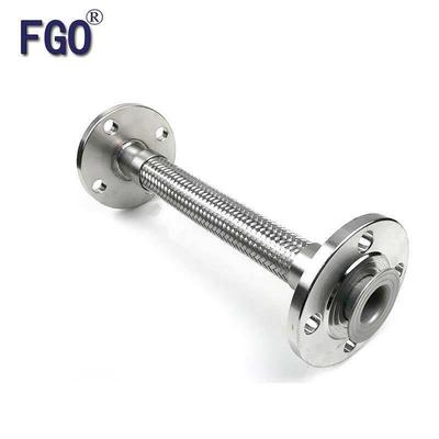 金属编织软管波纹+编织304不锈钢碳钢法兰长200mmBWG-16CPN16D