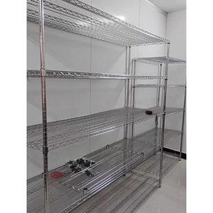 商用加粗货架置物架厨房多层收纳层架金属网格置物架仓库杂物架落