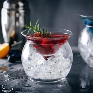 香槟玻璃杯创意三角形鸡尾酒杯组合套装 酒吧高颜值威士忌调酒杯子