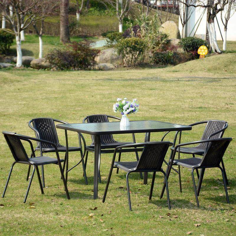 户外桌椅三五件套休闲编藤家具露天庭院铁艺小藤椅阳台室外桌椅伞,商业/办公家具,商用藤编家具,淘宝优惠券,粉丝福利购,淘宝优惠卷