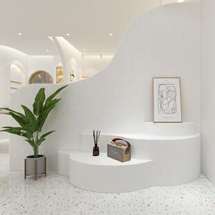 靠墙展台展示台定制服装鞋包花店装饰陈列摆台手办礼品异形流水台