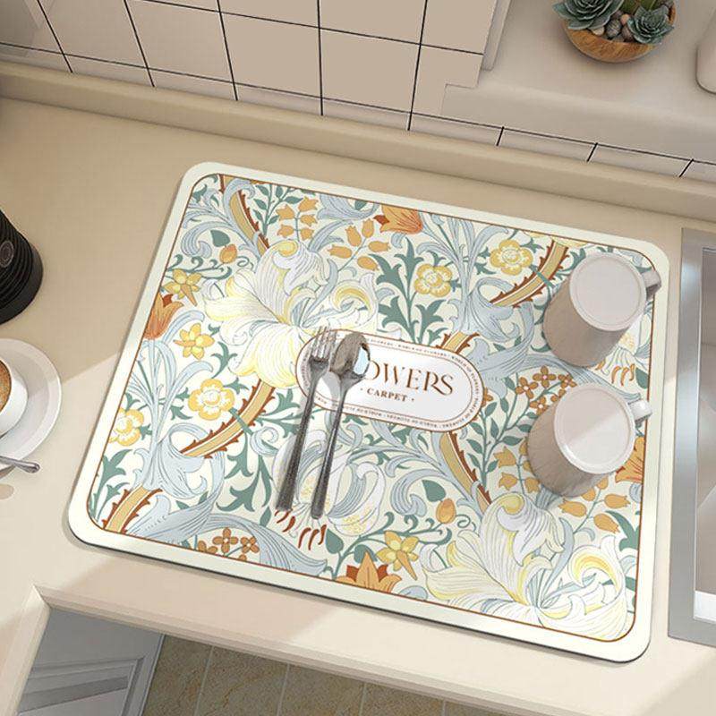 厨房沥水垫碗盘控水垫台面吸水垫硅藻泥桌面保护垫餐桌垫硅胶垫,居家布艺,厨房地垫,淘宝优惠券,粉丝福利购,淘宝优惠卷