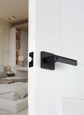 Sumit黑色房间门锁简易无障碍豪华室内锁卧室门锁通道锁浴室球柄