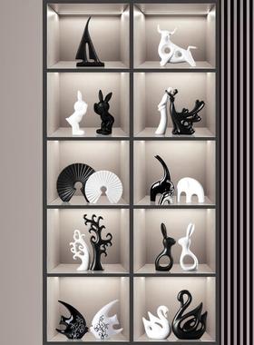 轻奢高档家居客厅摆件电视柜酒柜暴力熊红酒架餐边柜装饰品办公室