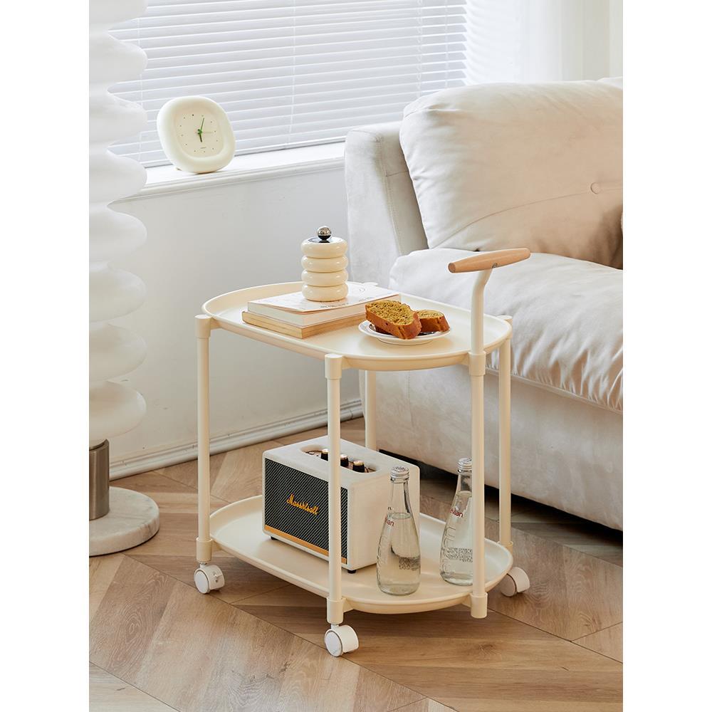 可移动简约小推车沙发边几创意床边置物架茶几桌子客厅餐厅零食台