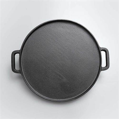 加厚双面用铸铁条纹煎锅烤盘炙子烤肉生铁鏊子无涂层不粘商用家用