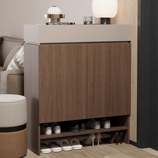 实木鞋柜新款2025爆款家用门口可定制玄关柜一体靠墙入户超薄鞋柜