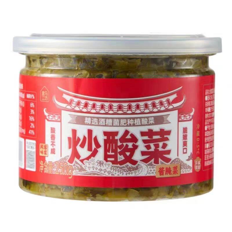 盒马酸菜250g瓶装下饭客家风味