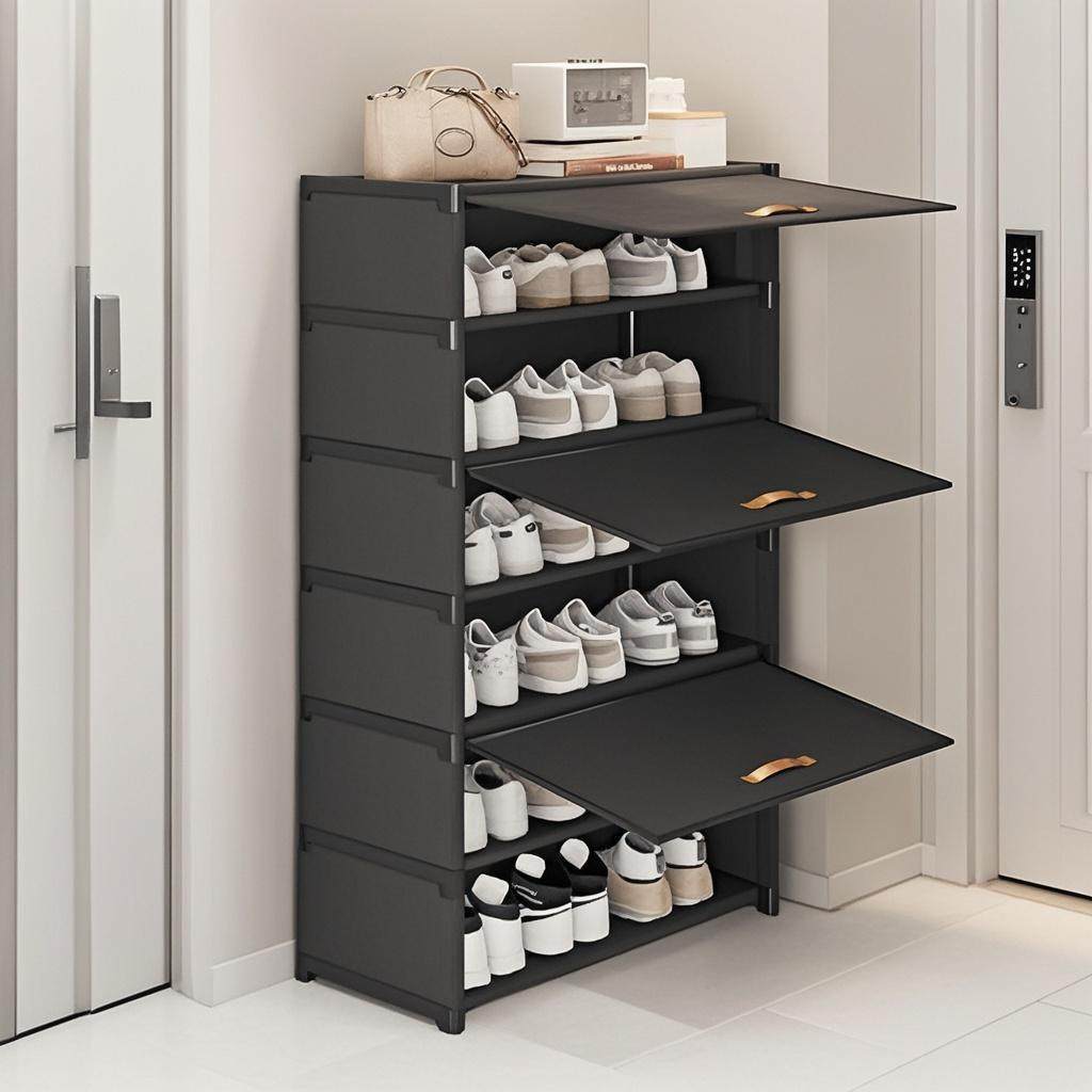 拉车套罩简易鞋架家用多层组装防尘鞋柜宿舍出租房用收纳柜结实耐