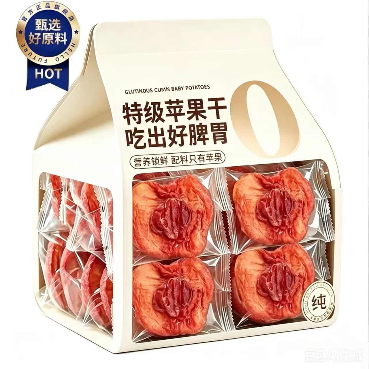 新疆阿克苏三蒸三晒倒蒸苹果干无添加孕妇儿童健康养生零食