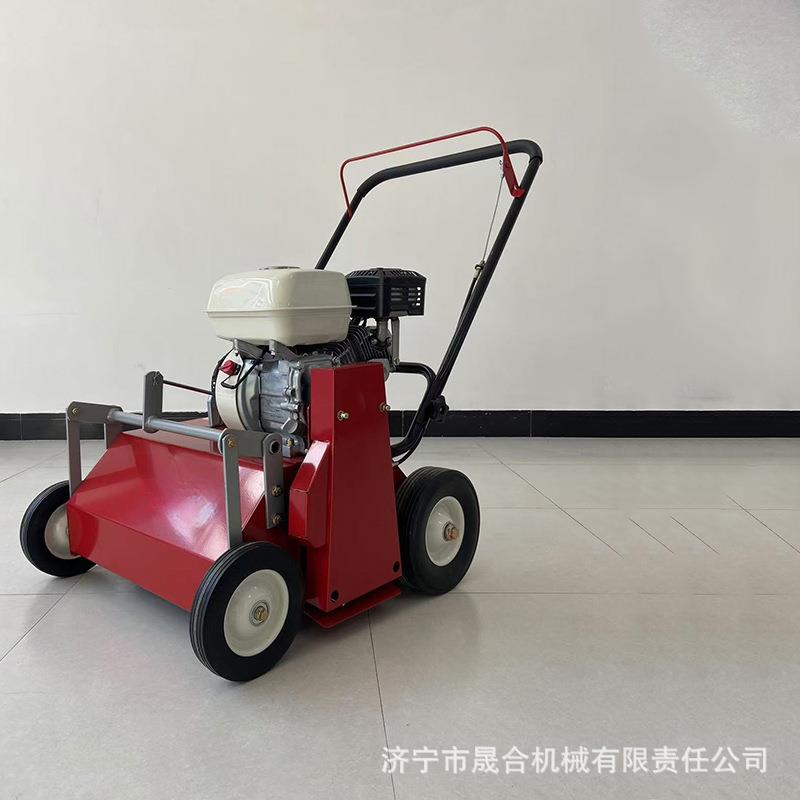 实用简单有效的汽油草坪梳草机手推式大马力草坪维护打理机现货