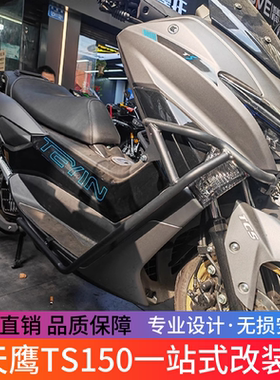 适用天鹰TS150护杠TY150T-14E特仕版前后保险杠排气防摔护杠改装