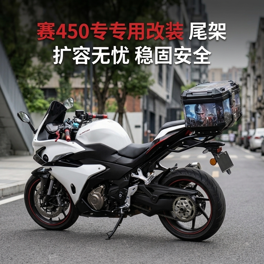 适用于QJ钱江赛450尾架后货架后备箱支架低趴尾箱货架改装配件