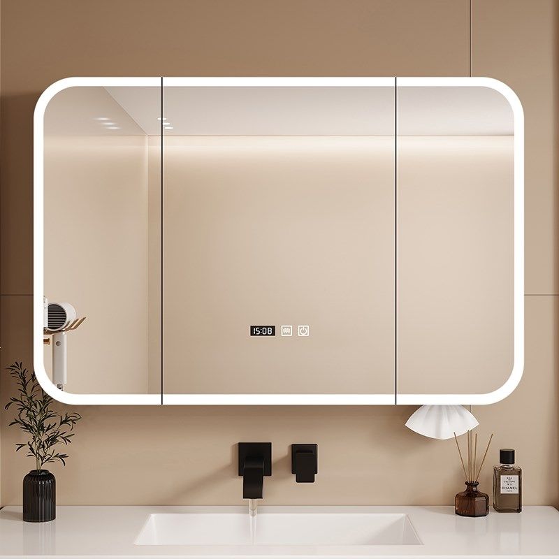 智能镜柜门带灯浴室柜独立浴室镜储物收纳柜防火防水防潮板材镜柜,家装主材,浴室镜柜,淘宝优惠券,粉丝福利购,淘宝优惠卷