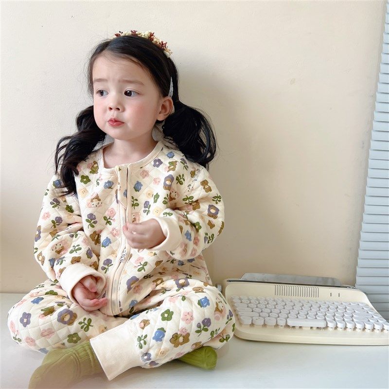 夹棉婴儿睡袋秋冬季款儿童宝宝防踢被子神器分腿纯棉连体睡衣恒温,婴童用品,睡袋/防踢被,淘宝优惠券,粉丝福利购,淘宝优惠卷