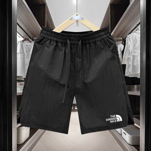 宽松直筒运动休闲百搭外穿情侣沙滩裤 夏季 速干五分裤 男士 刺绣短裤