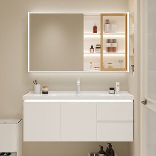 92厘米陶瓷一体盆智能浴室柜72cm82/102/112/洗手洗脸卫浴柜组合