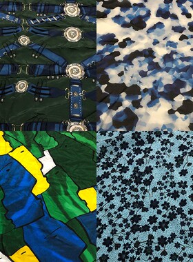 蚕之语A6841-A6860#真丝面料花色双绉斜纹N绸雪纺纱建宏零布料按