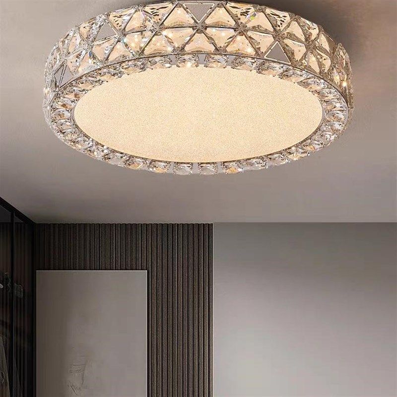 秦铜2025年新款卧室水晶吸顶灯 现代简约轻奢高级感护眼主卧室灯