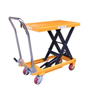 爵力升降平台车手动液压升降机固定升降台移动小型电动叉车平板车