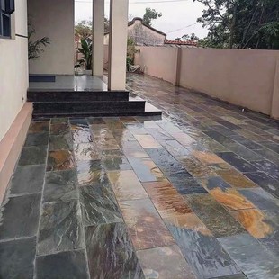 锈色青石板庭院地砖室外广场防滑露台花园仿古户外农村小院子铺砖