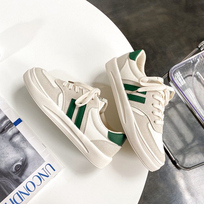 大码帆布鞋女41-43潮2021x新款拼色小白鞋板鞋韩版百搭潮流鞋子42