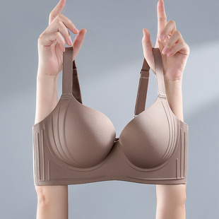 有钢圈一片式95E内衣大胸显小全罩杯G防下垂无痕大码薄透气文胸罩