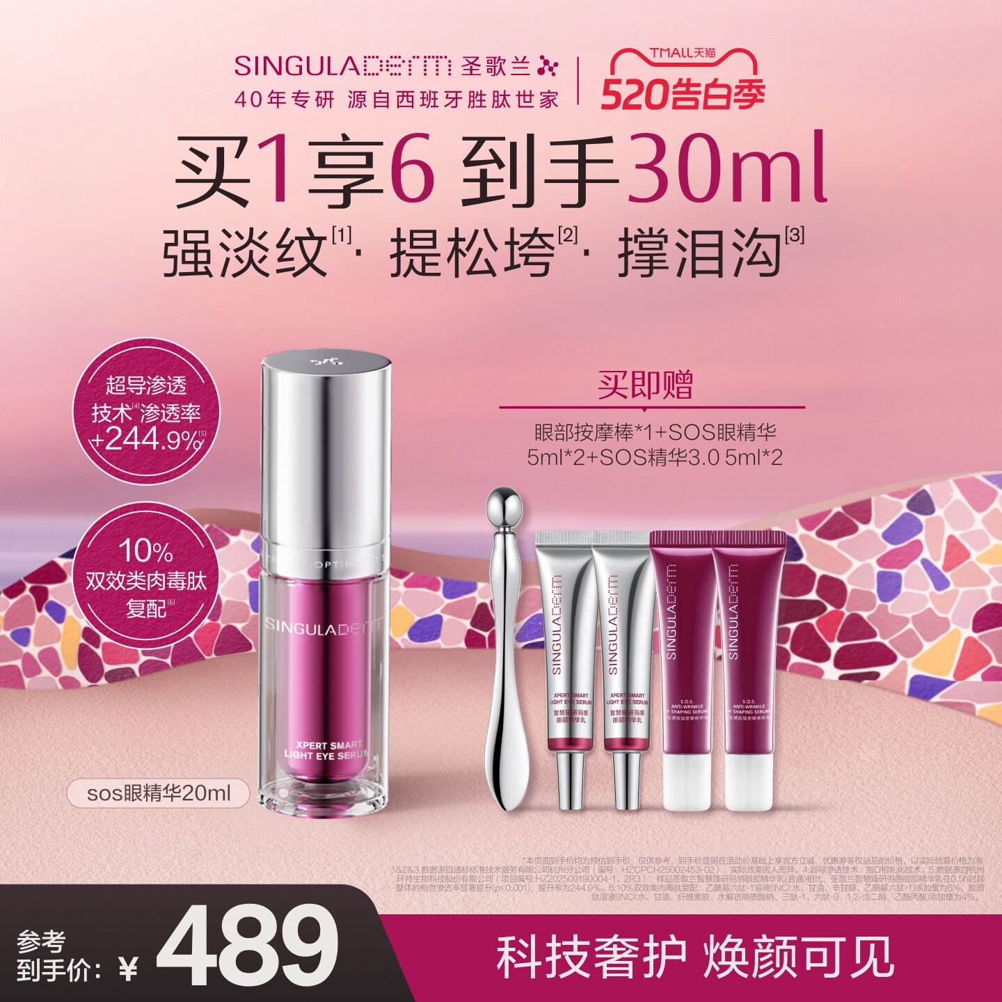 【重磅上新】SINGULADERM圣歌兰sos眼精华抗皱紧致淡纹淡泪沟眼部