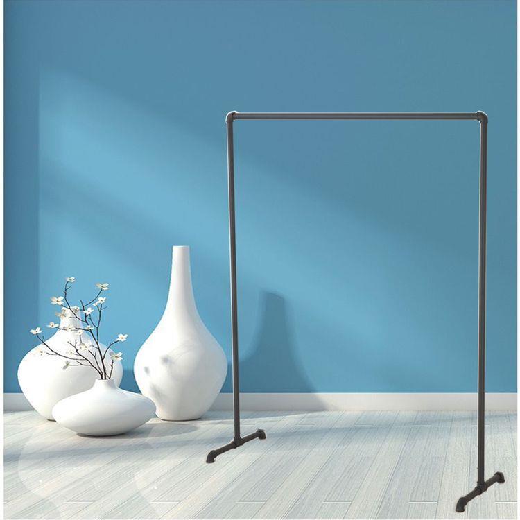简约加粗架子服装挂衣架落地铁艺展示架龙门架水管地摊拆装架子