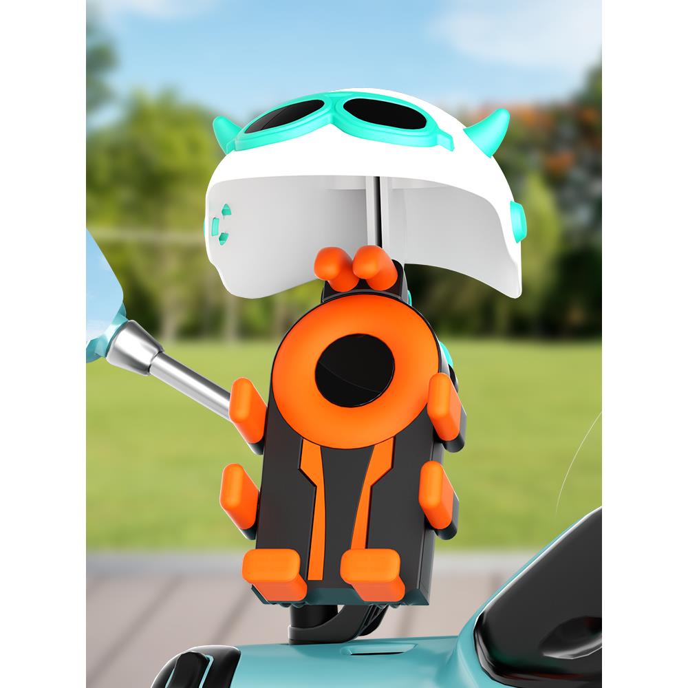 电动车手机支架2025新款电瓶摩托骑行导航手机架外卖专用防震防抖