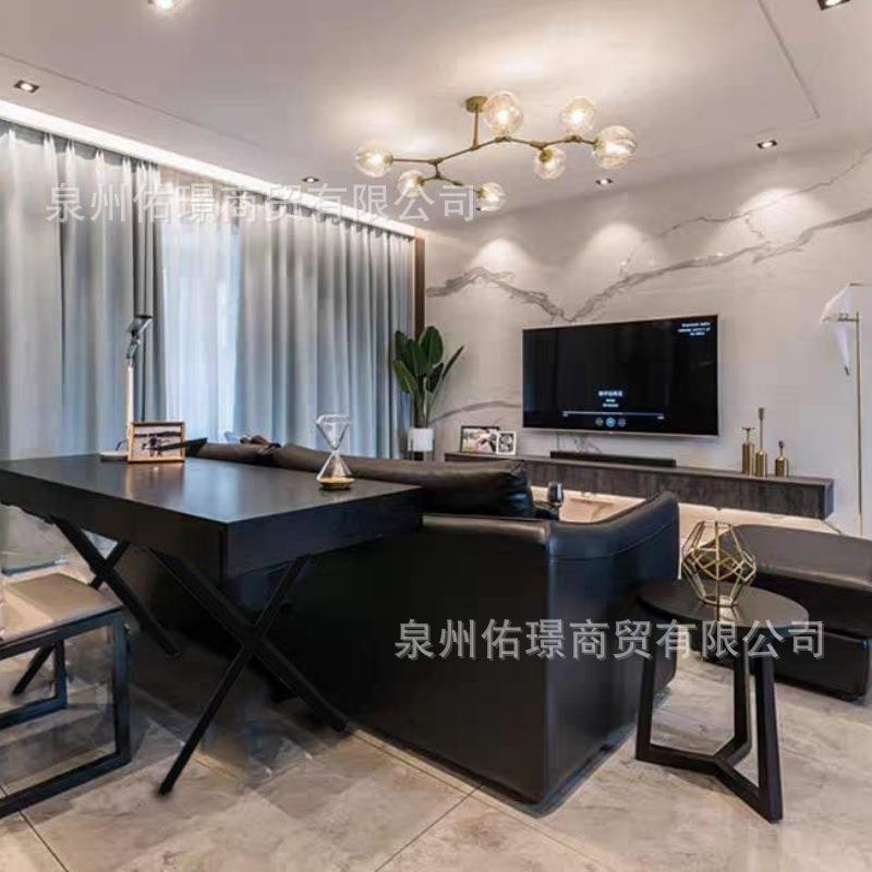 X型创意铁艺桌腿架实木办公电脑书桌金属桌脚架岩板餐桌腿支撑架