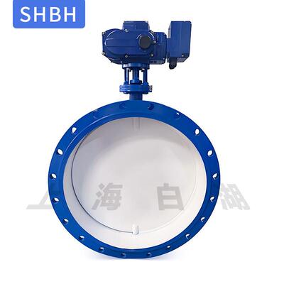 白湖电动通风蝶阀D941W-6C耐高温防爆调节除尘烟气热手动涡轮风阀