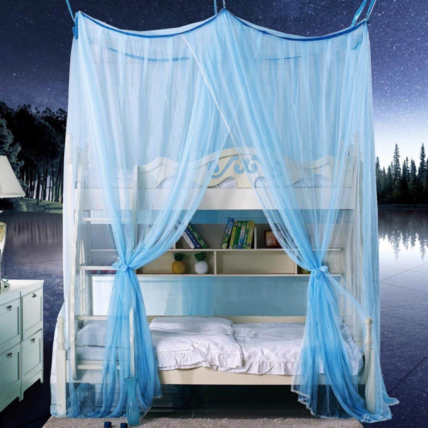 金卧上下铺蚊帐高低床免安装吸顶子母床1.2米1.5m悬吊式天花板儿,床上用品,蚊帐,淘宝优惠券,粉丝福利购,淘宝优惠卷