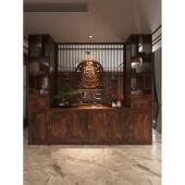 2025新款 屏风隔断柜新中式 客厅实木隔断进门遮挡玄关别墅入户酒柜