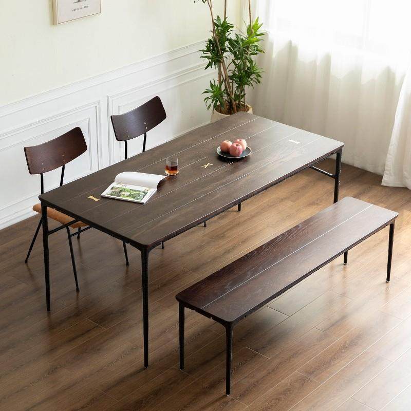 北欧实木橡木复古餐桌简约小户型轻奢表情饭桌工业风桌椅组合家具,住宅家具,实木餐桌,淘宝优惠券,粉丝福利购,淘宝优惠卷