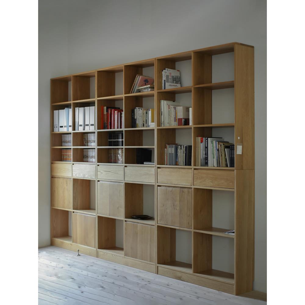 野径生活 组合书架整墙大书柜储物展示现代简约实木阅读空间