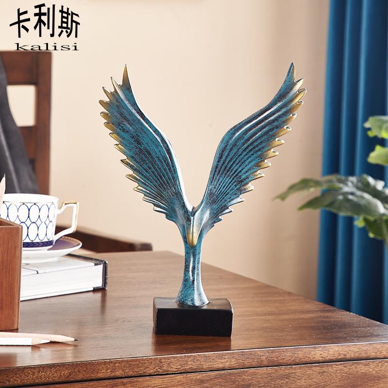 大鹏展翅北欧现代大展宏图创意简约家居摆件客厅办公室红酒柜书柜