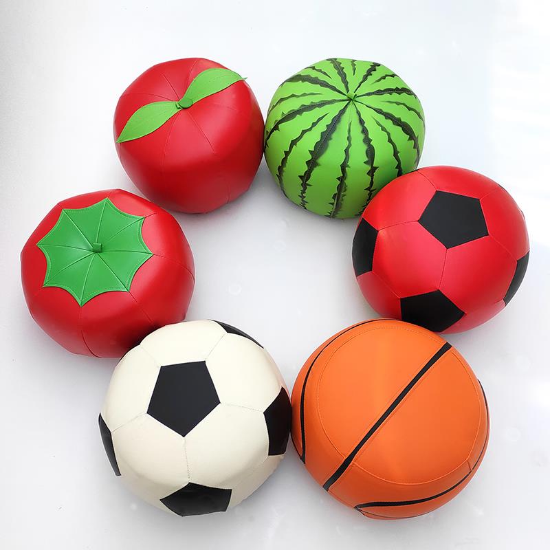 水果凳篮球换鞋凳沙发凳田园圆凳足球凳子形象西瓜凳儿童脚凳矮凳