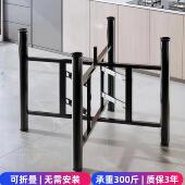 大圆桌腿支架新型折叠桌子腿可承重钢架大排档餐桌脚铁艺支撑底座