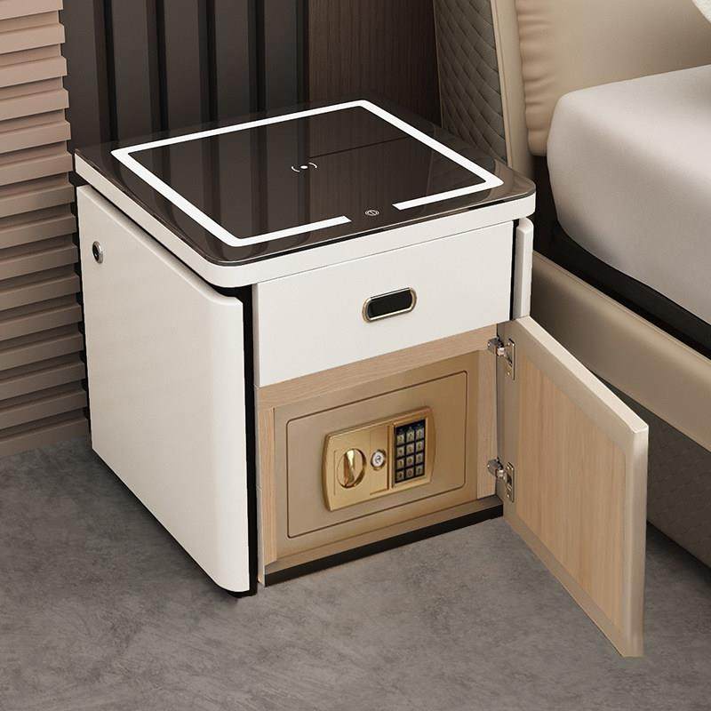 卧室智能床头柜保险柜一体简约现代多功能带保险箱实木床边柜带灯,住宅家具,智能床头柜,淘宝优惠券,粉丝福利购,淘宝优惠卷