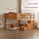 儿童床男孩全实木树屋床半高床加高护栏原木风中高床女孩房小户型