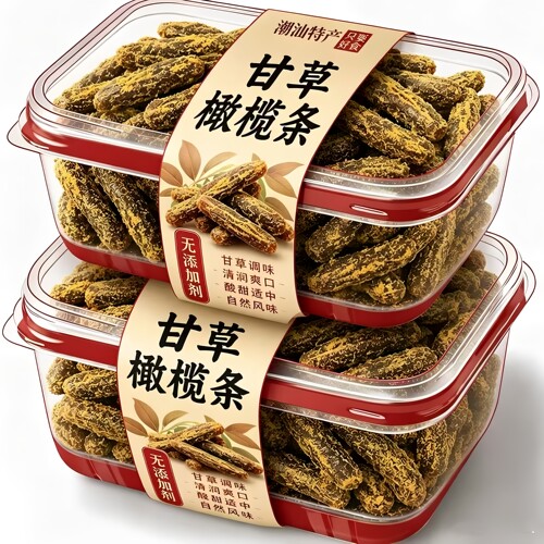 无核甘草橄榄条官方旗舰店潮汕特产盐津蜜饯果脯咸甜零食特级九制