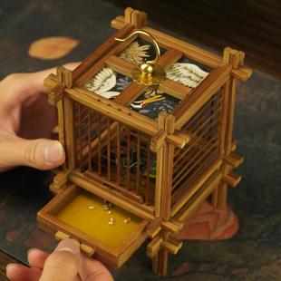 蝈蝈笼别墅精品竹子榫卯结构工艺高端蝈蝈笼手工蝈蝈笼子竹编大号