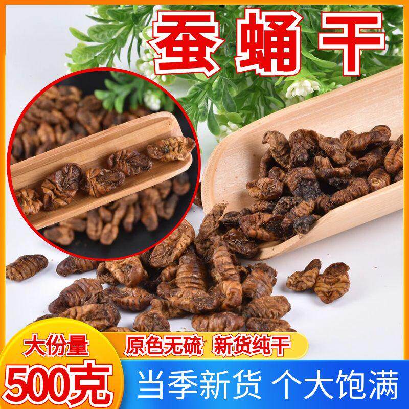 蝉蛹干蝉蛹中药材500g干货比戈树蚕蛹干桑蚕蛹小蜂儿晚蚕砂