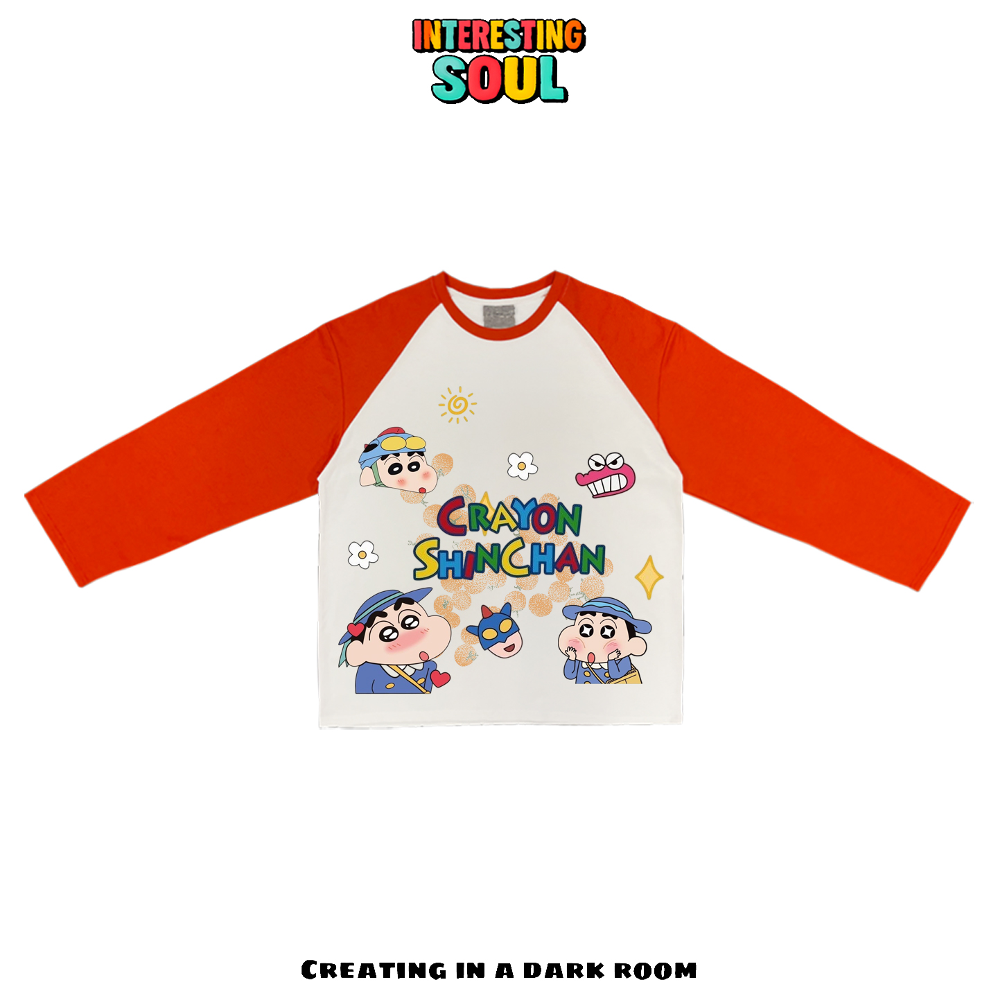 卡通设计oldschoolvintage亚比亚文化千禧风街头奢潮穿搭插肩长袖