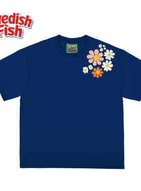 240g深蓝色短袖T恤！欧美街头艺术画作JHYQ嘻哈滑板无性别小众rap