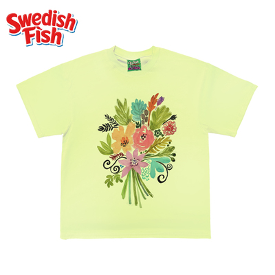 interesting灵魂 夏季趣味花卉小众原创设计感美潮rap学生短袖T恤