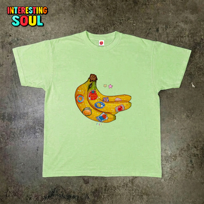 interesting灵魂！ 超好看流行不透抽象卡通印花别致原创短袖T恤